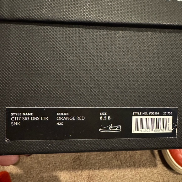 Coach Red Leather Symbol Embossed Slip-On Sneakers. Size 8.5 - Picture 10 of 13